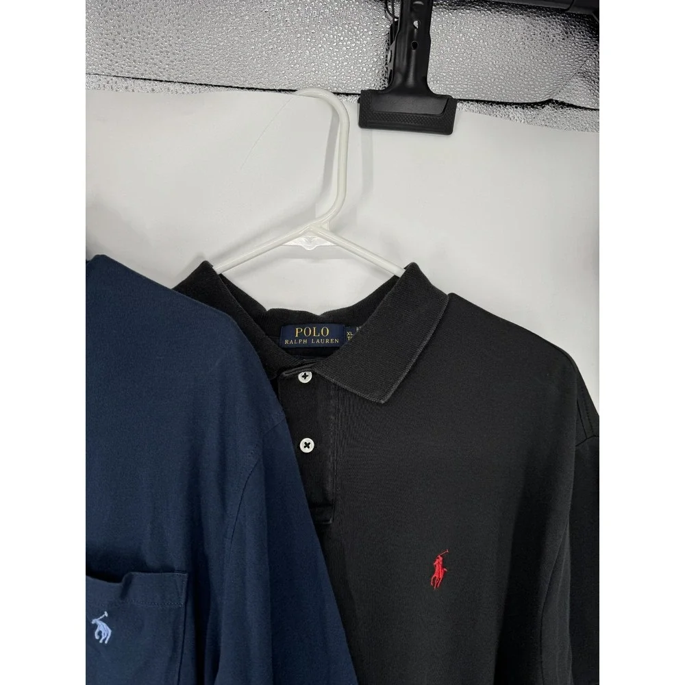 Lot Of 3 Polo Ralph Lauren Polo Shirt Solid Men XL 100% Cotton Golf Short Sleeve